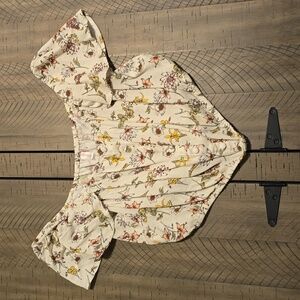 Xhilaration Floral Stretchy Crop Top